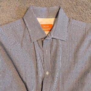 Tallia Men's Monochrome Checkered Button Down Shirt